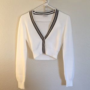 Brunello Cucinelli: White Knit Cardigan